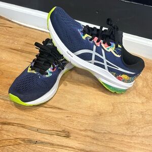 ASICS Navy and Neon Sneakers